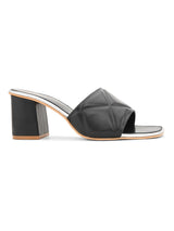 Hydes N Hues Women Black Block Heel Sandals