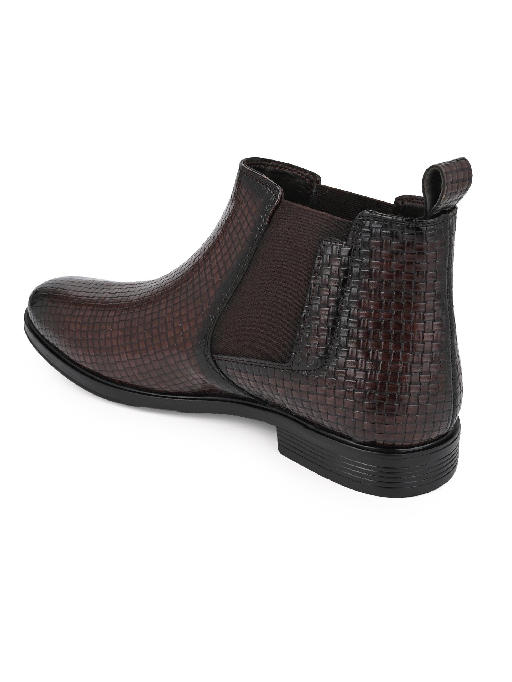 Hydes N Hues Men Brown Textured Boots