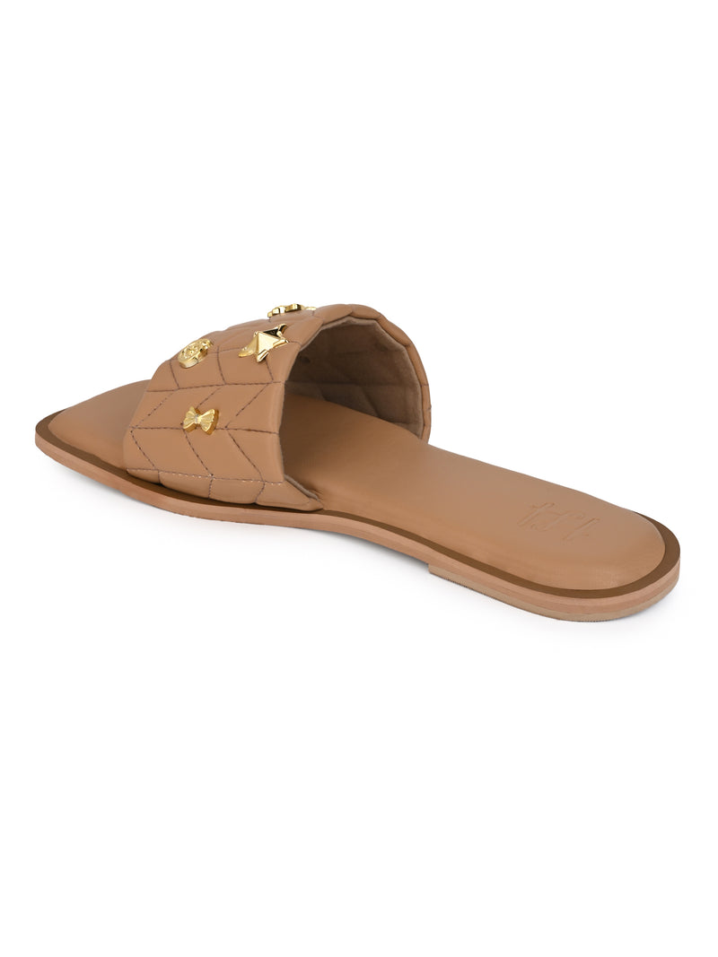 Hydes N Hues Beige Flats For Women