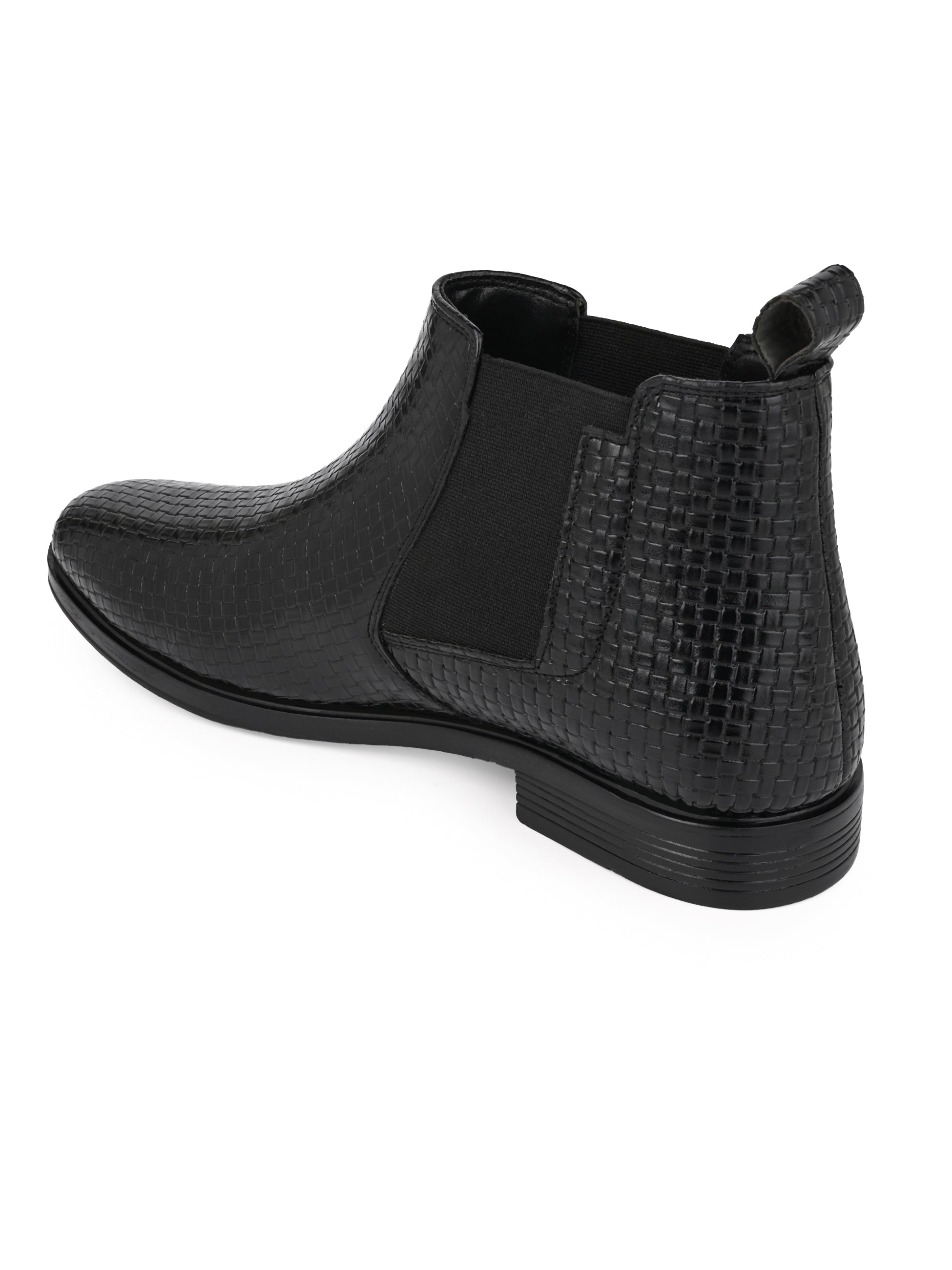 Hydes N Hues Men Black Textured Boots