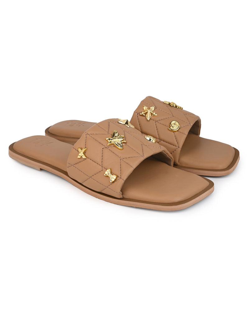 Hydes N Hues Beige Flats For Women