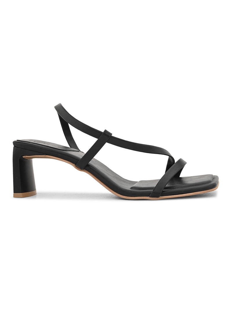 Hydes N Hues Women Black Strap Block Heels