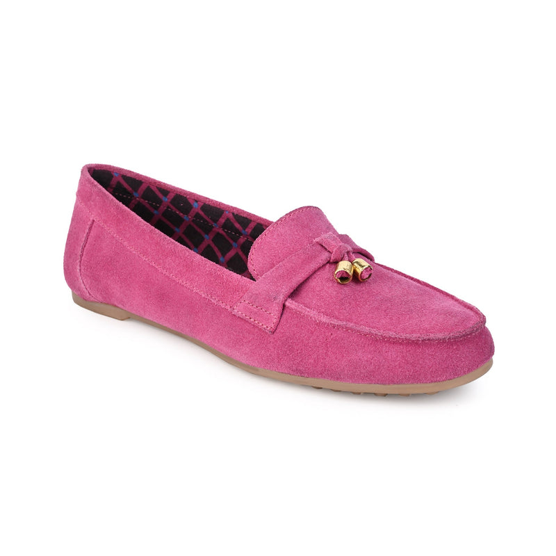 Hydes N Hues Hot Pink Suede Moccasins