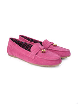 Hydes N Hues Hot Pink Suede Moccasins