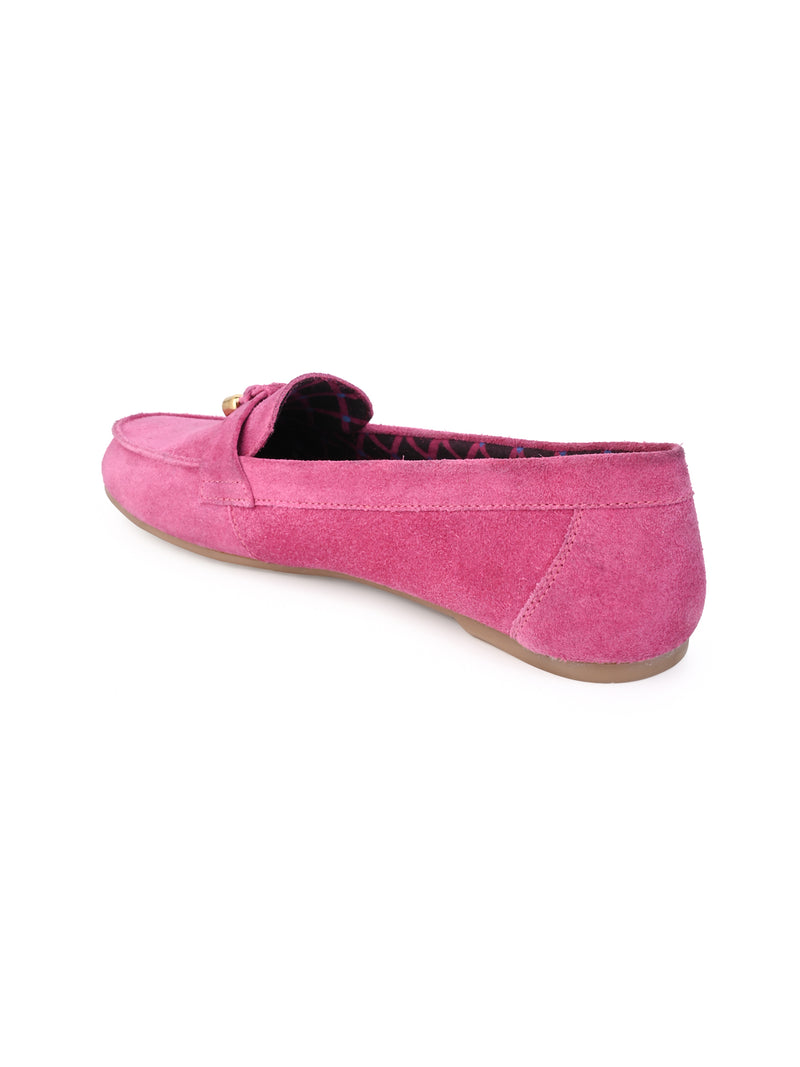 Hydes N Hues Hot Pink Suede Moccasins