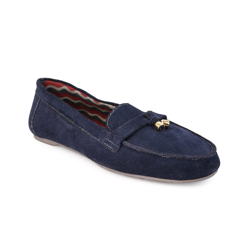 Hydes N Hues Navy Blue Suede Moccasins