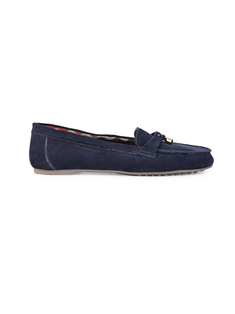 Hydes N Hues Navy Blue Suede Moccasins