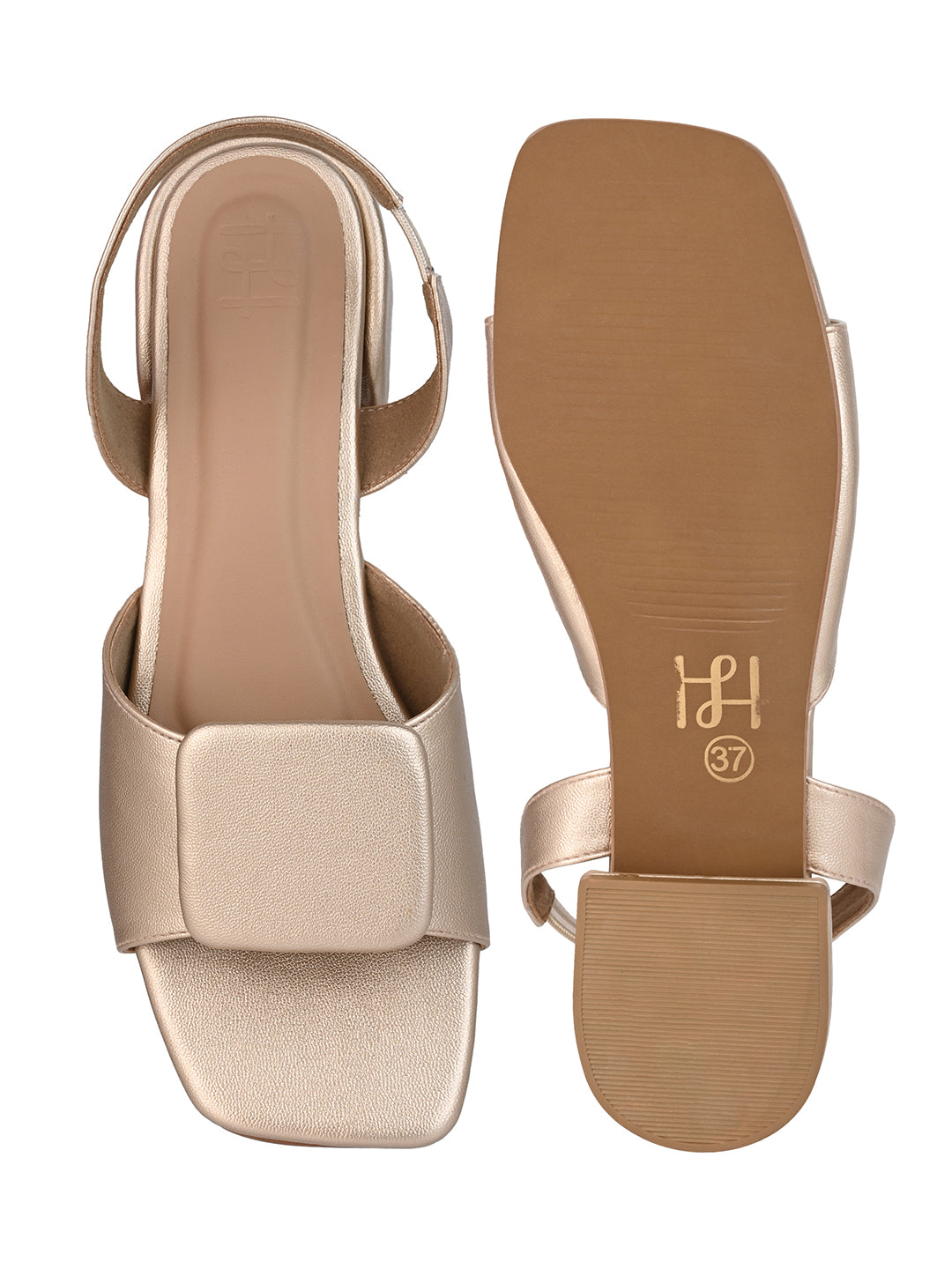 Hydes N Hues block Heel Sandal with Comfort Back strap
