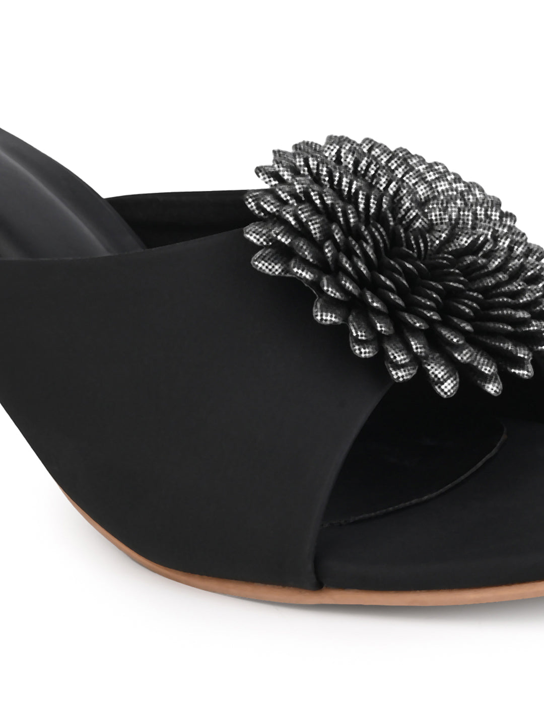 Hydes N Hues Black Block Heels Comfort Sandal