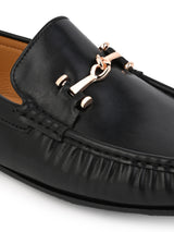 Hydes N Hues Black Loafers for men