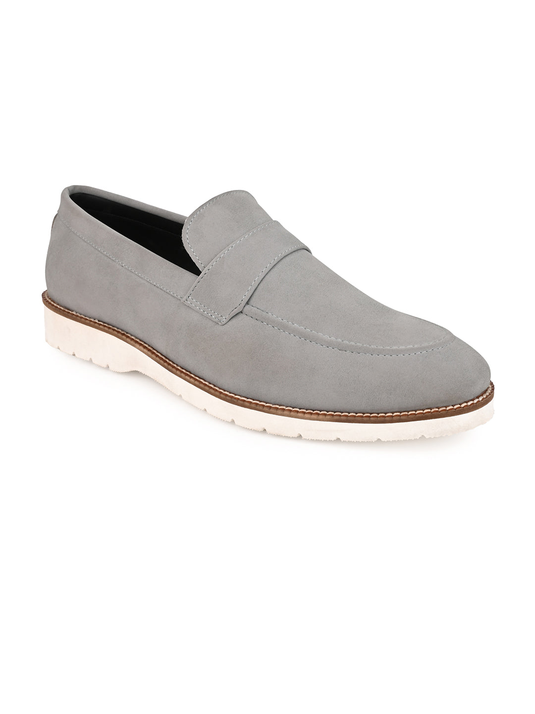 Hydes N Hues Men Slip-On Grey Casual Shoes
