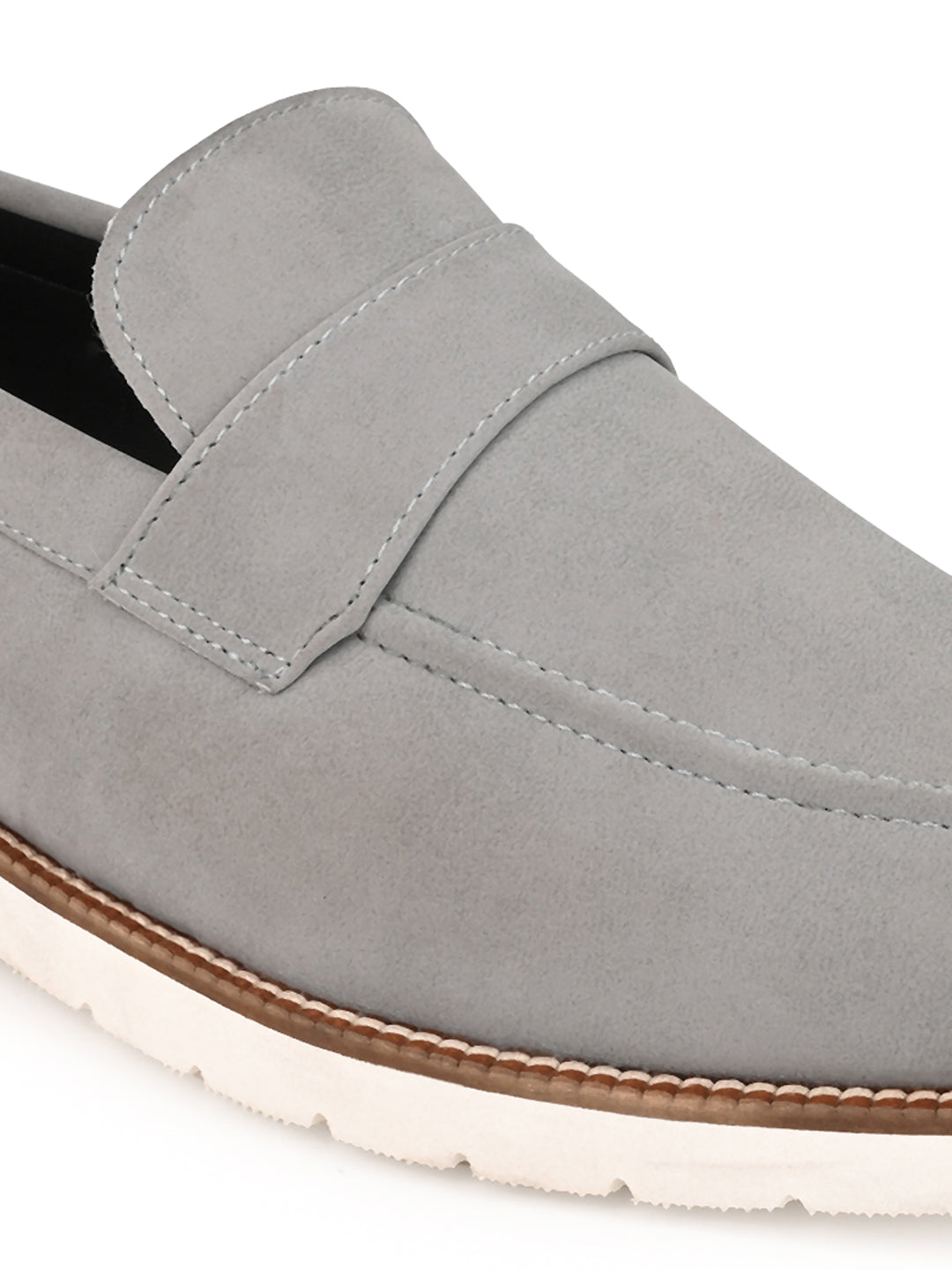 Hydes N Hues Men Slip-On Grey Casual Shoes