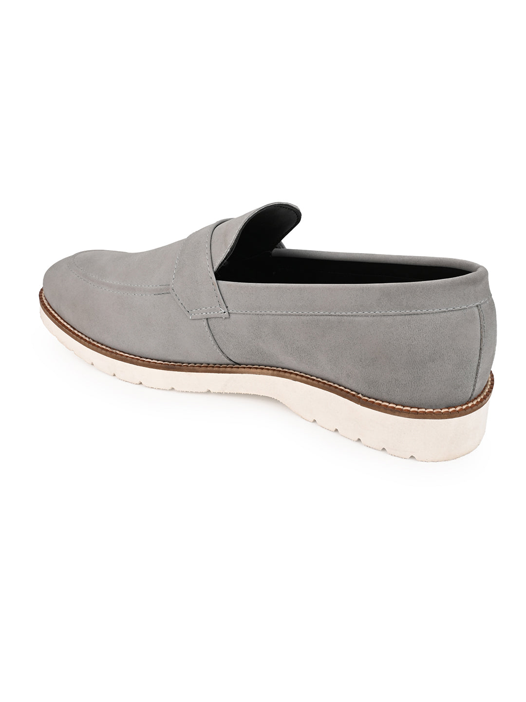 Hydes N Hues Men Slip-On Grey Casual Shoes