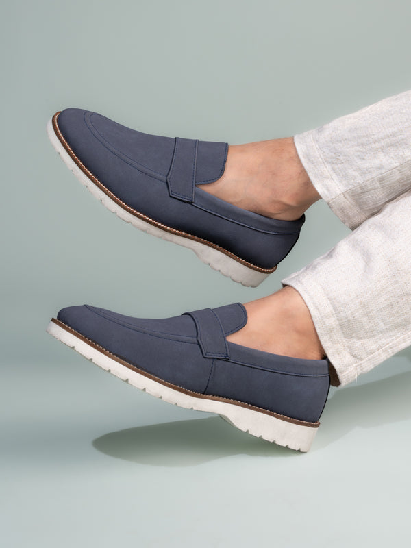 Hydes N Hues Men Slip-On Blue Casual Shoes
