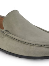Hydes N Hues Olive Suede leather Casual Loafers For Men