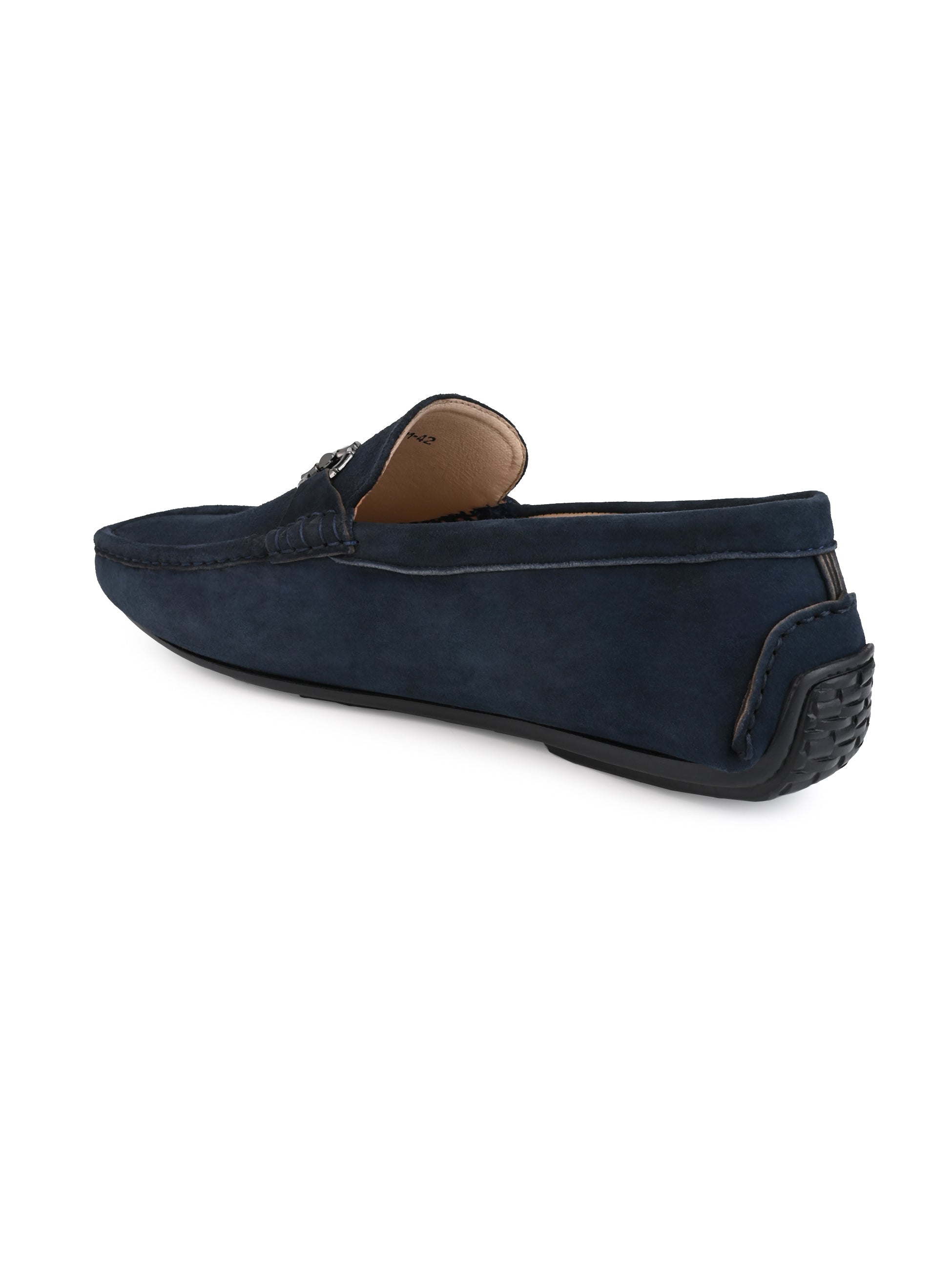 Hydes N Hues Blue Suede Leather Casual Loafers For Men