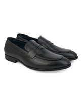 Hydes N Hues Black Classical Formal Slip-On Shoe for Men