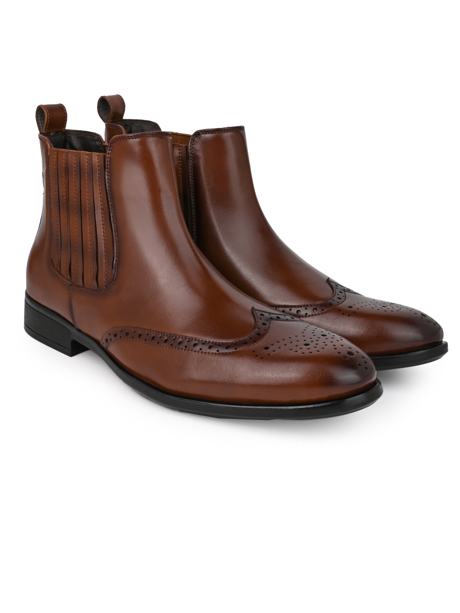Hydes N Hues Men Tan Chelsea Boots