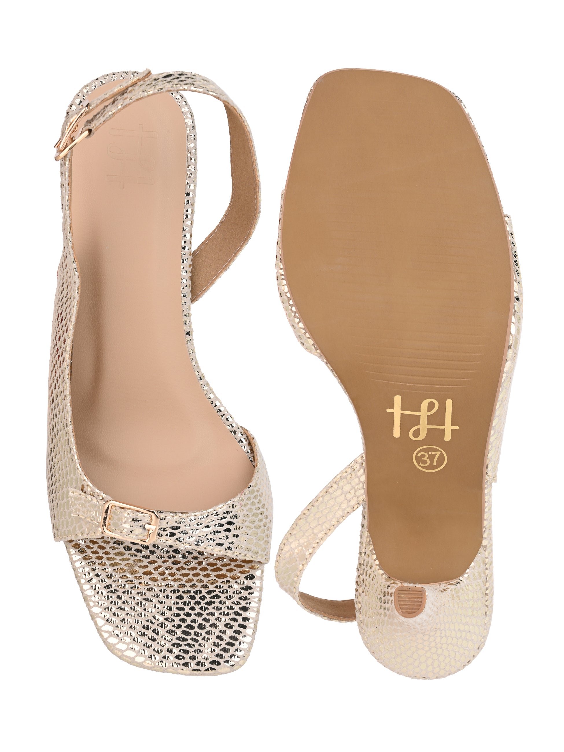 Hydes N Hues Gold Heels