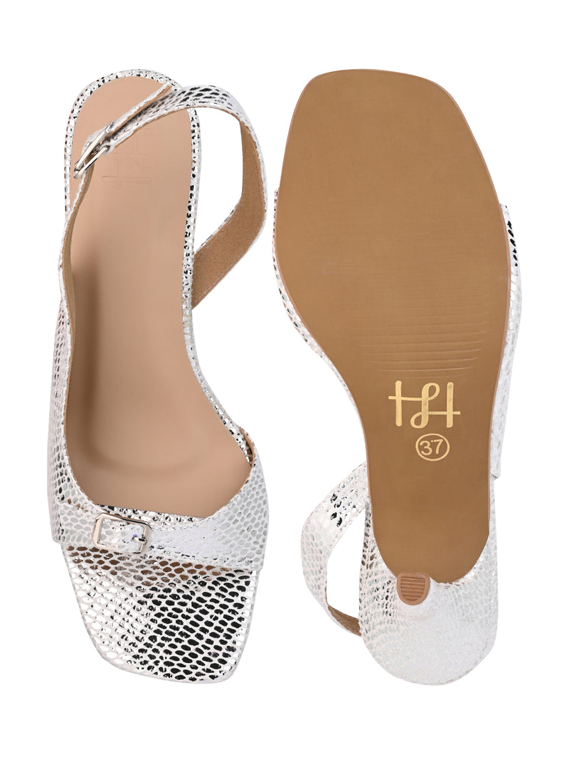 Hydes N Hues Silver Heels