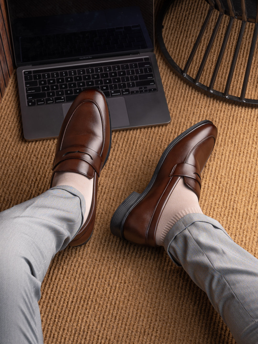 Hydes N Hues Men Brown Classic Formal Slip-Ons