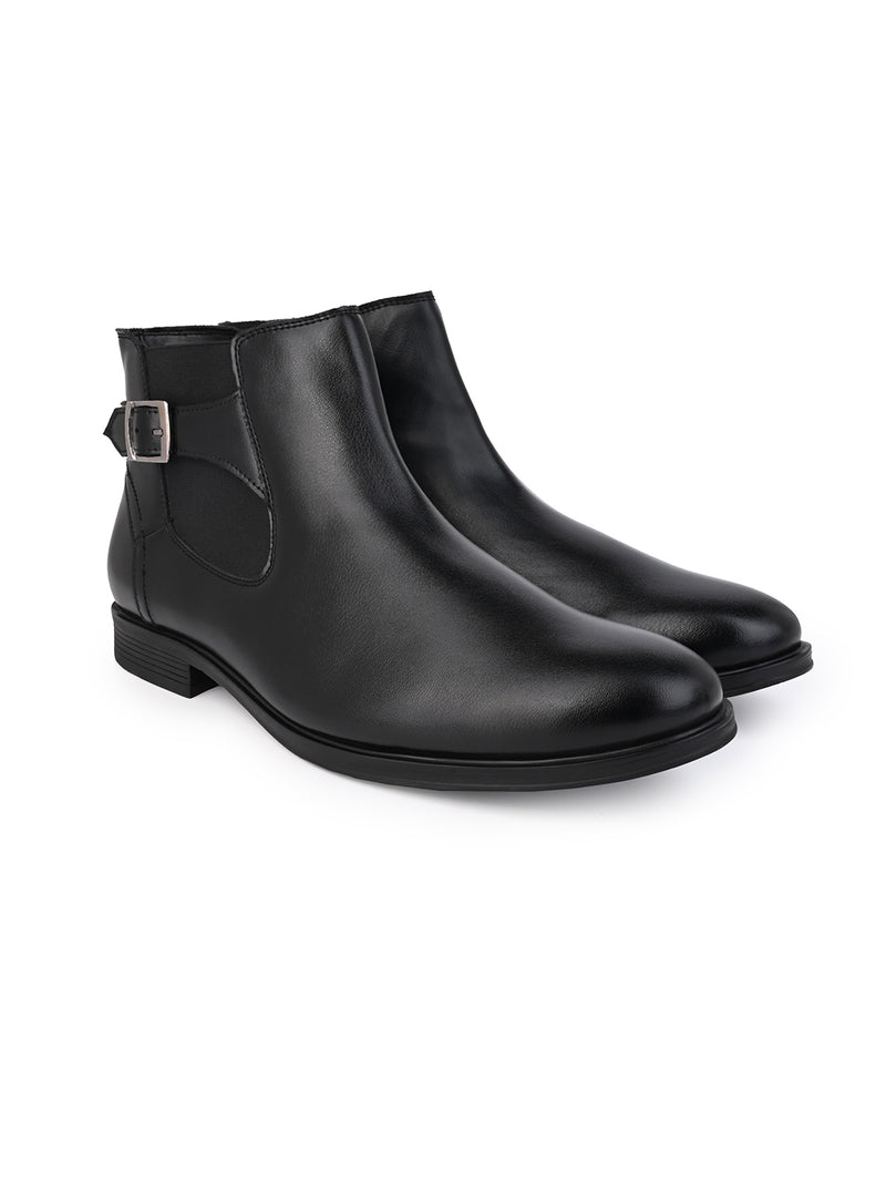 Hydes N Hues Men Black Buckle Boots