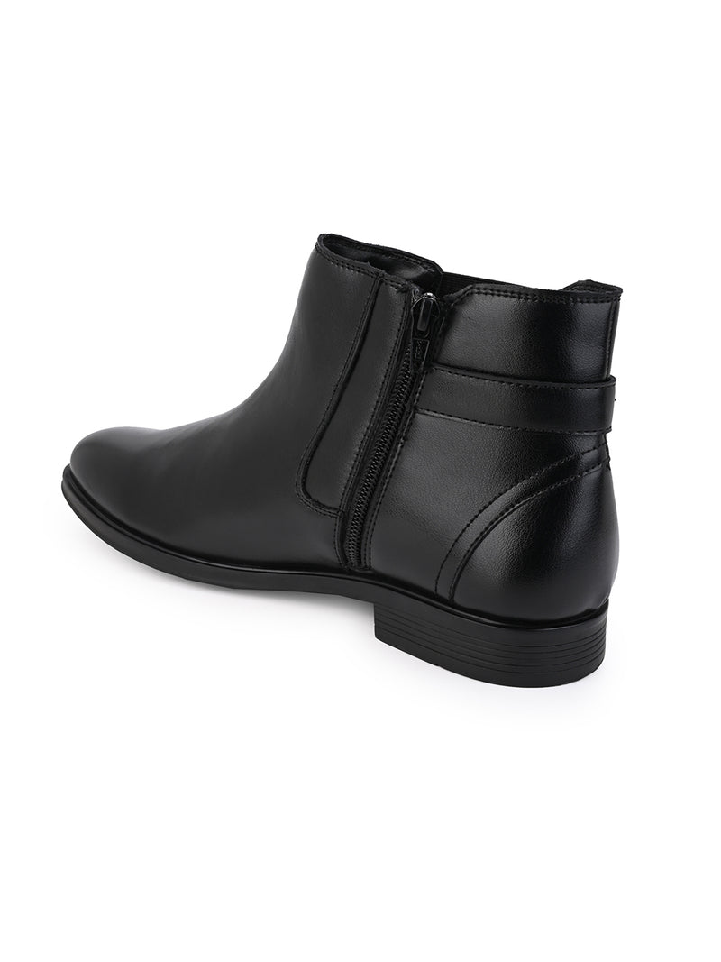 Hydes N Hues Men Black Buckle Boots