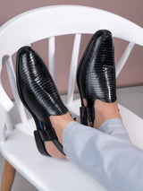 Hydes N Hues Black Formal Sandals For Men