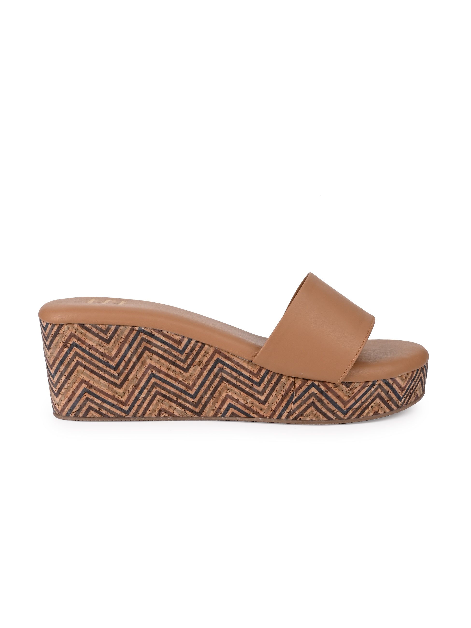 Hydes N Hues Tan Wedge Heels