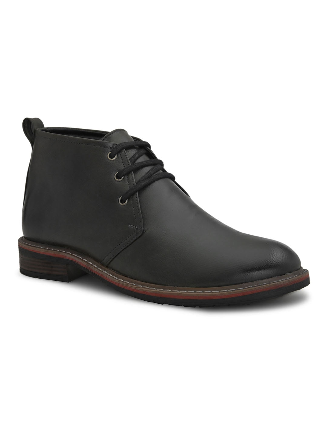 Hydes N Hues Men Black Ankle High Shoes