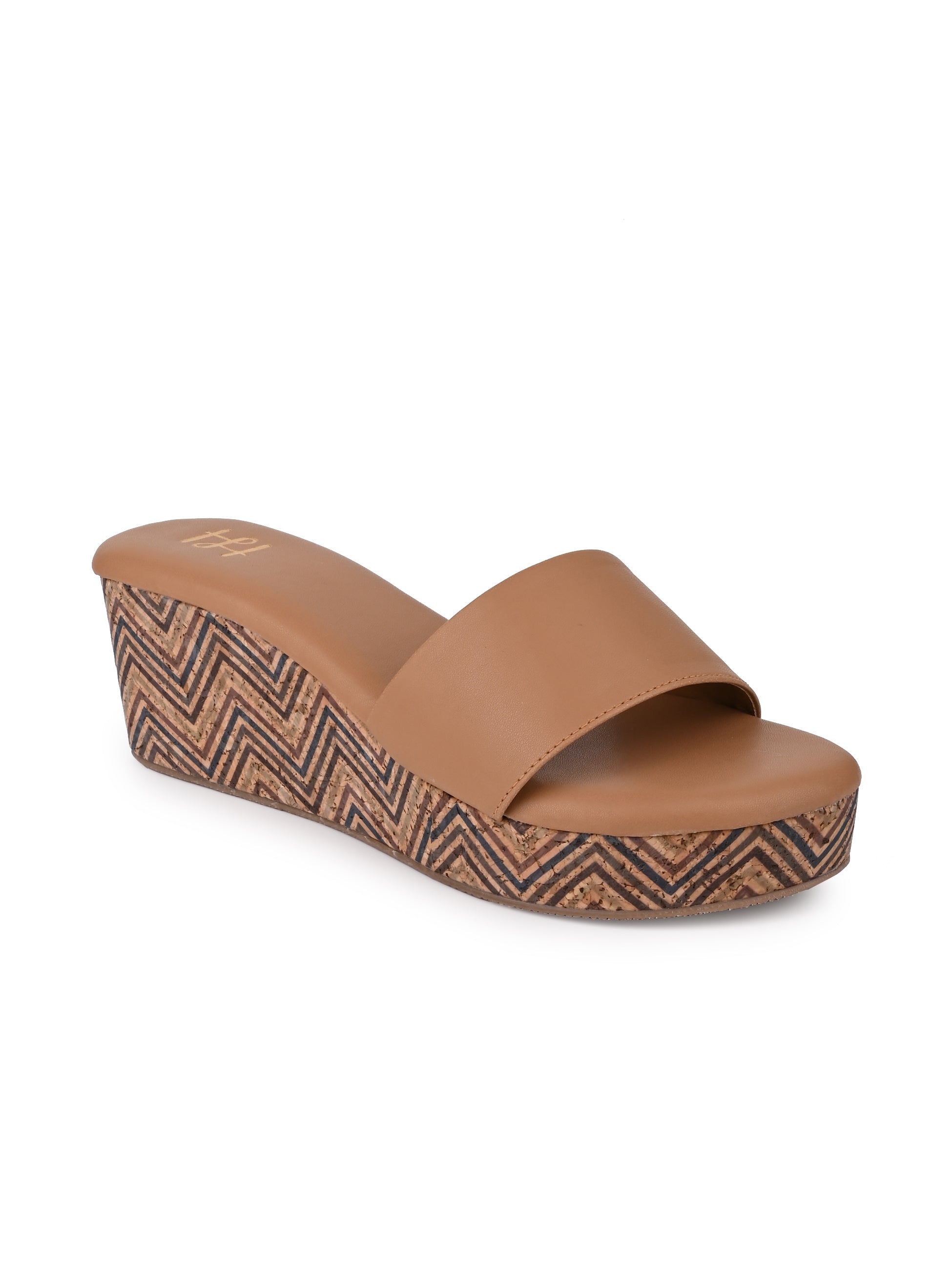Hydes N Hues Tan Wedge Heels
