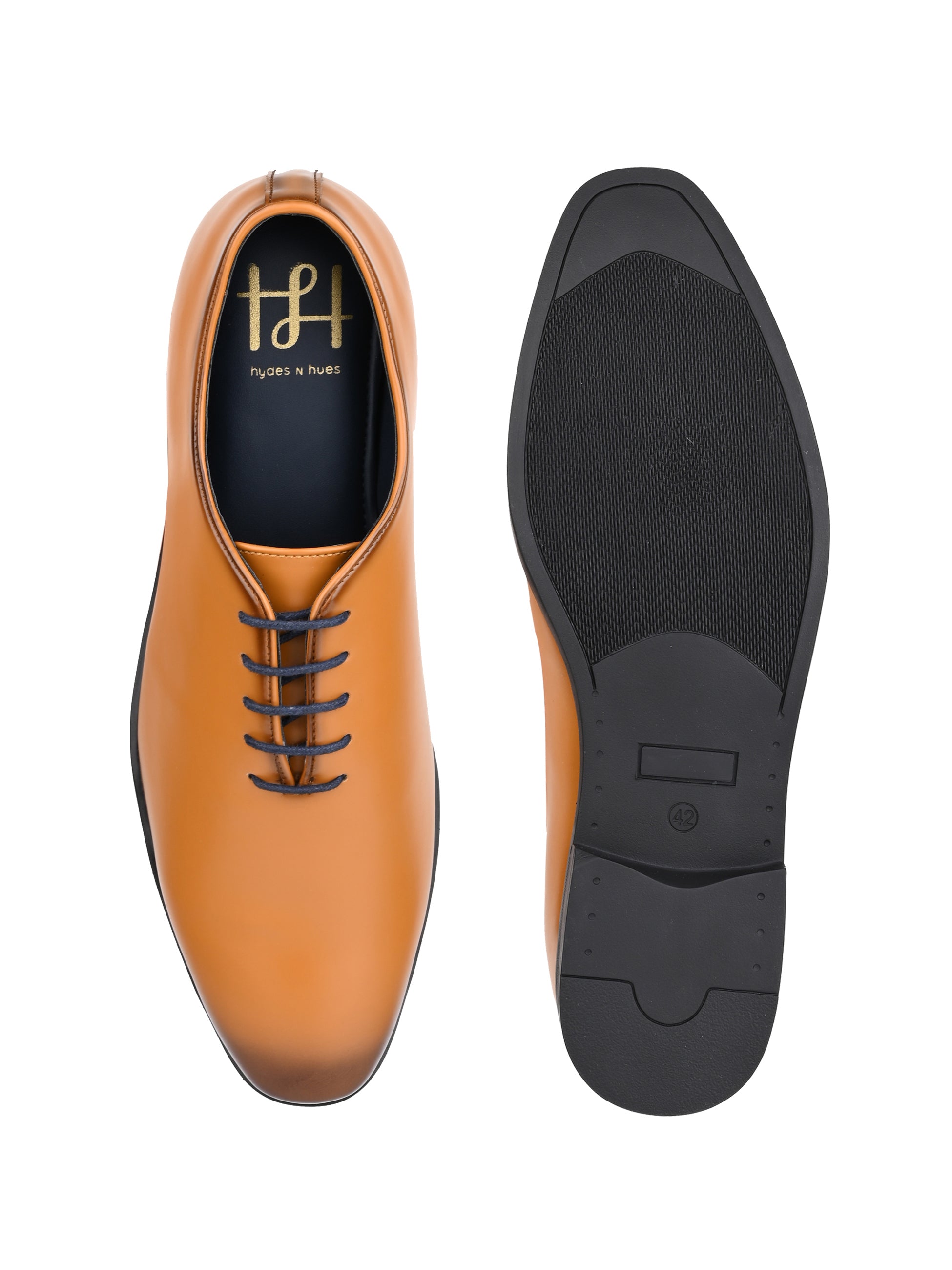 Hydes N Hues Men Trendy Tan Lace-up Shoes