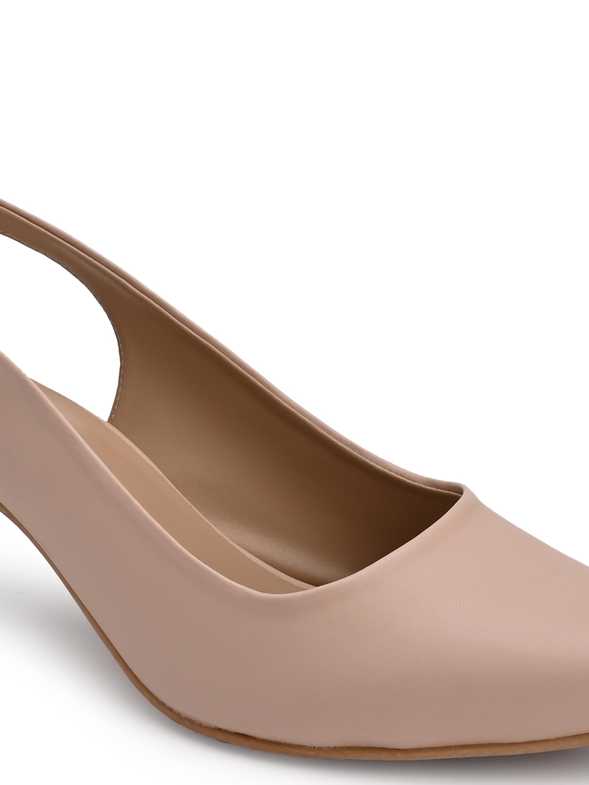 Hydes N Hues Nude Stone Finished Kitten Heels