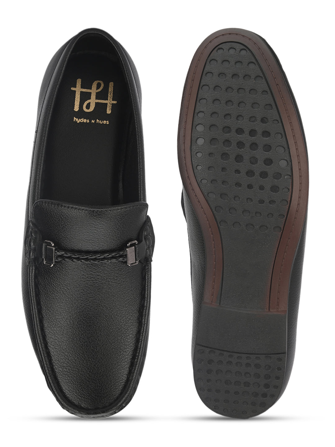 Hydes N Hues Men Black Formal Loafers