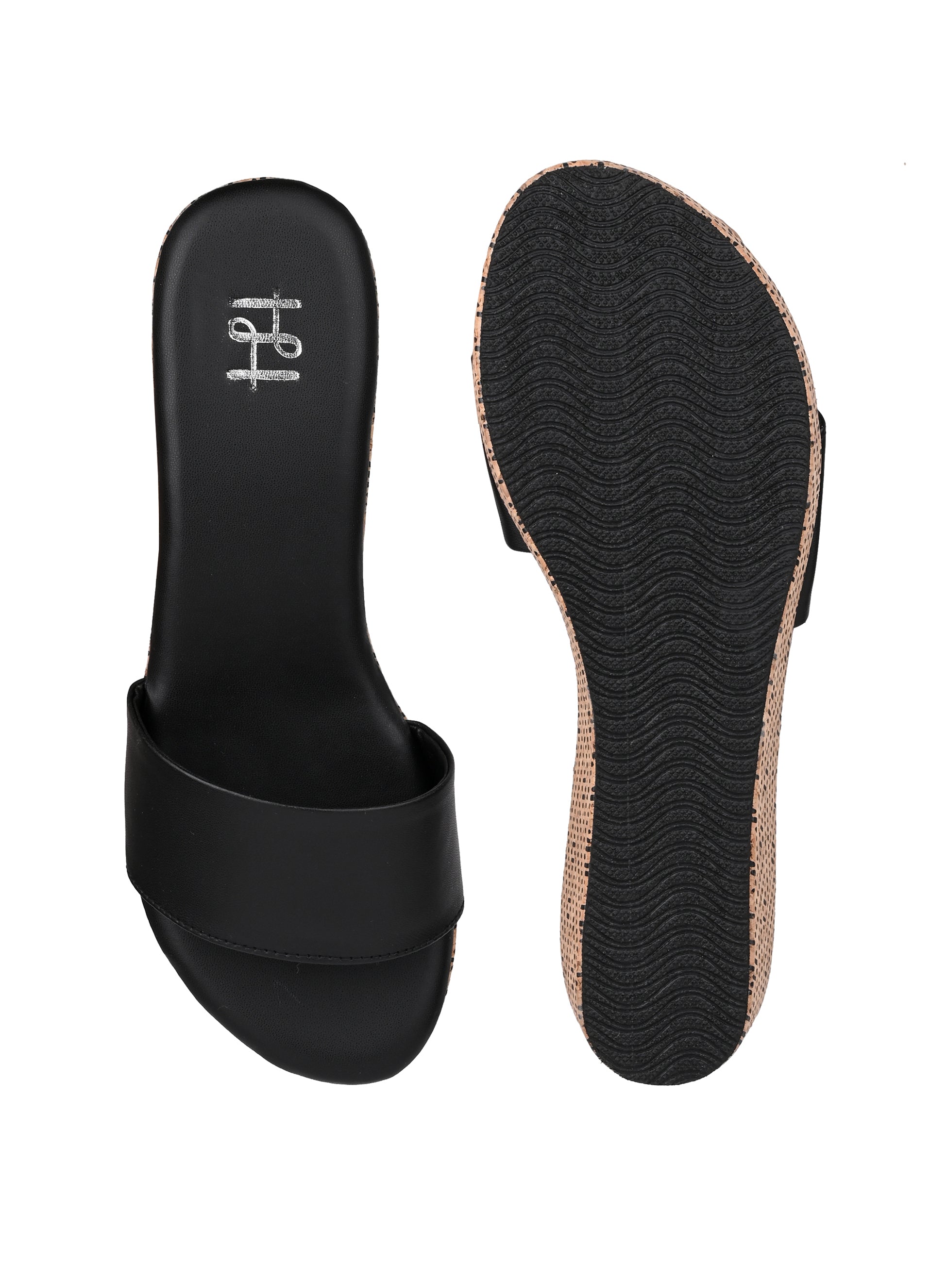 Hydes N Hues Black Wedge Heels