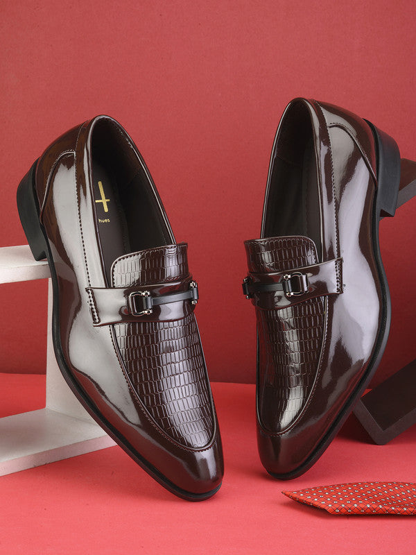 Hydes N Hues Brown Formal Slip-Ons For Men