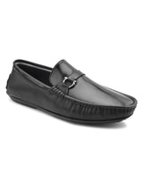 Hydes N Hues Men Black Glossy Loafer Shoes