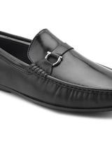 Hydes N Hues Men Black Glossy Loafer Shoes