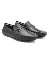 Hydes N Hues Men Black Glossy Loafer Shoes