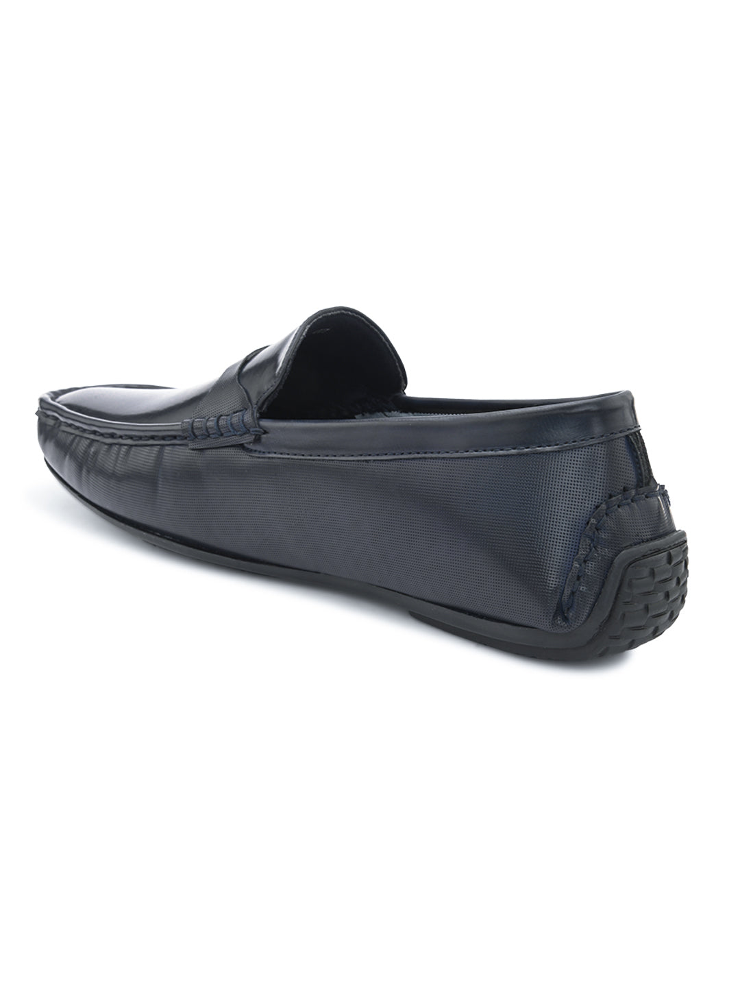 Hydes N Hues Men Blue Glossy Loafer Shoes