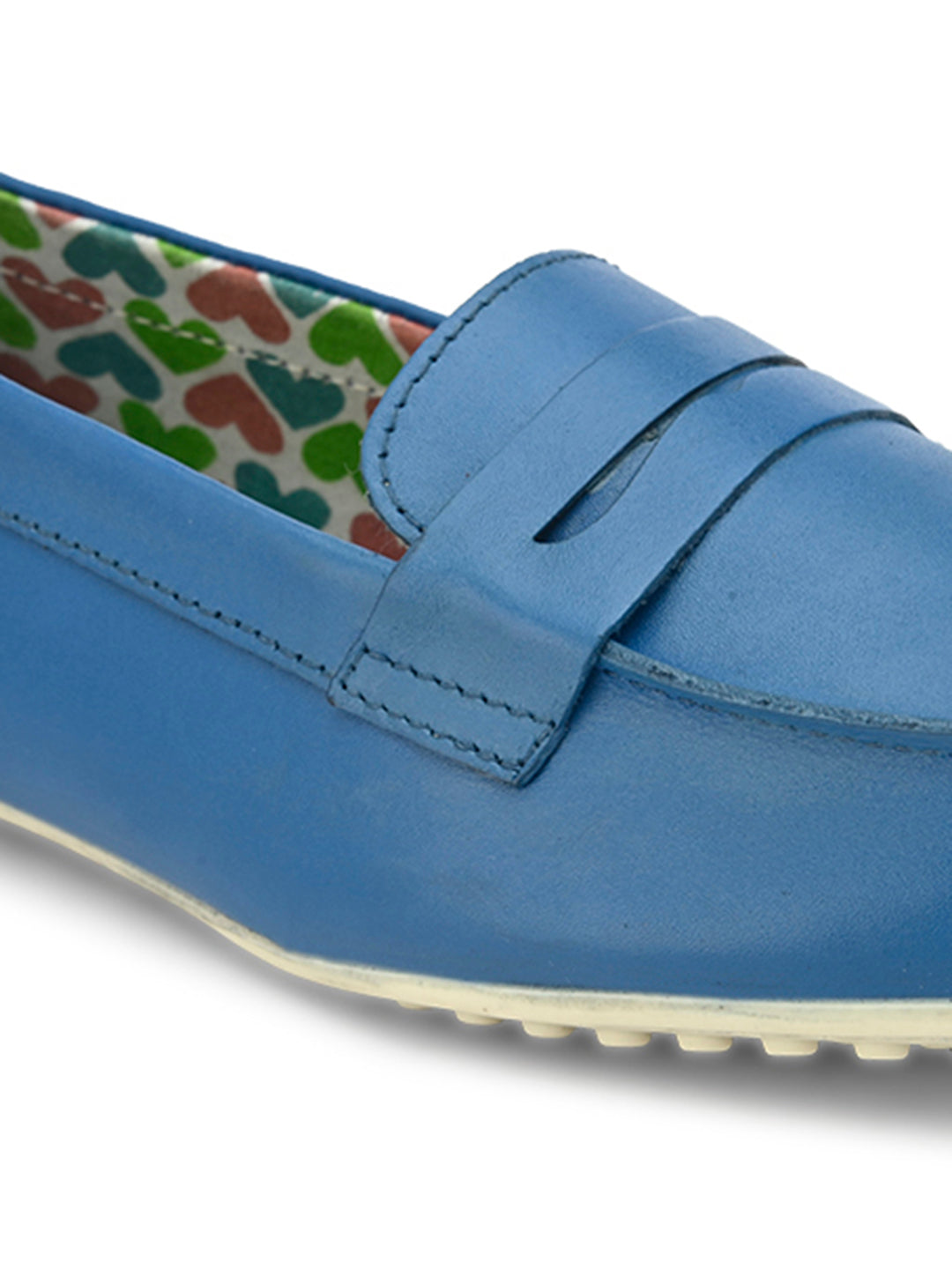 Hydes N Hues Sky Blue Moccasins For Women