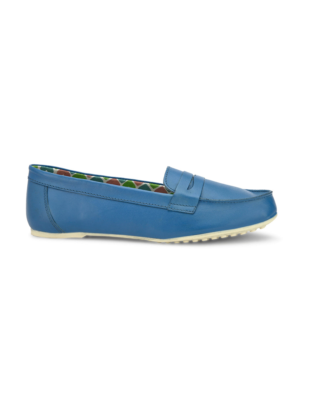 Hydes N Hues Sky Blue Moccasins For Women