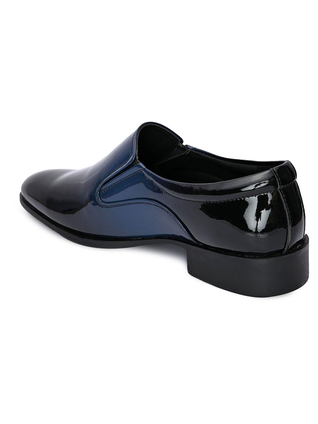Hydes N Hues Men Blue Solid Formal Shoes