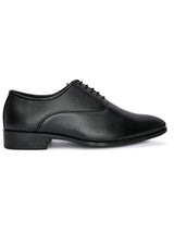 Hydes N Hues Men Black Textured Formal Oxfords