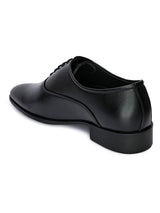 Hydes N Hues Men Black Textured Formal Oxfords