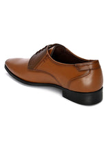 Hydes N Hues Men Tan Brown Solid Formal Derby Shoes