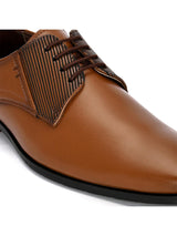 Hydes N Hues Men Tan Brown Solid Formal Derby Shoes