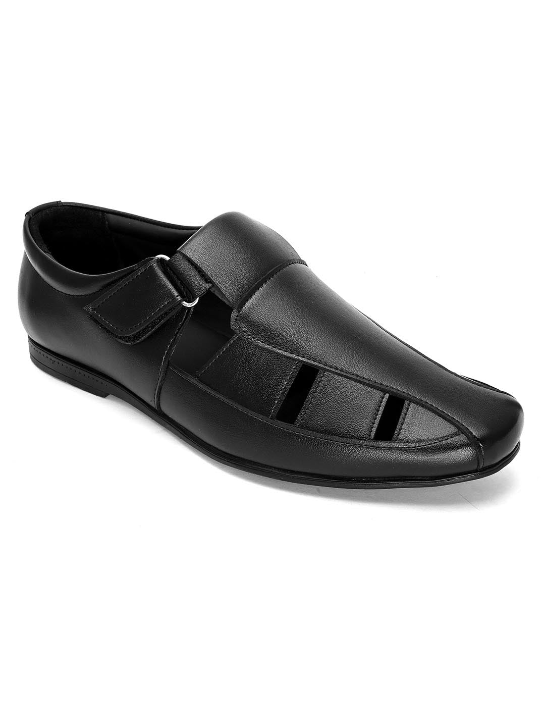 Hydes N Hues Men Black Shoe-Style Sandals