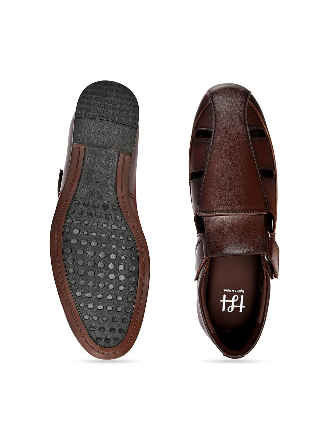 Hydes N Hues Men Brown Fisherman Sandals