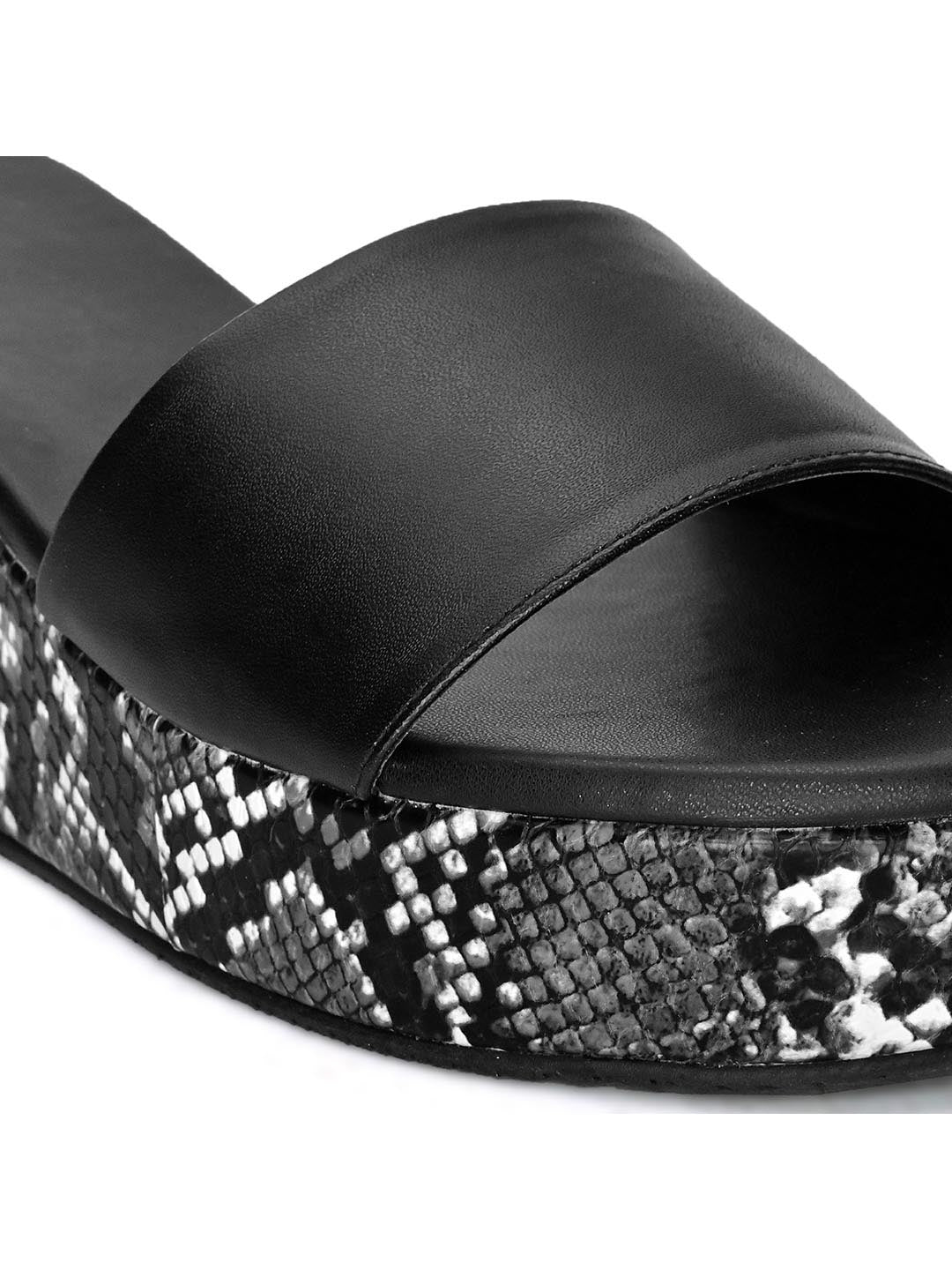 Hydes N Hues Black Wedge Heels